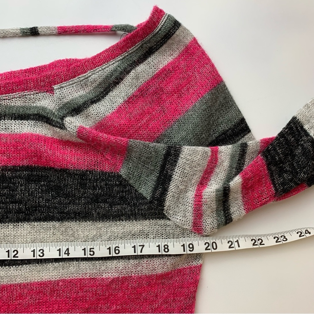 Olivia Sky Stripe Pink Black Gray Lightweight Swe… - image 7